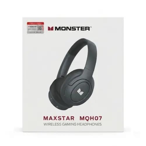 Monster Maxstar MQH07 Wireless Gaming Headphones | Low Latency Bluetooth | Over-Ear Headset with Deep Bass | For PC, PS5, Mobile, Gaming